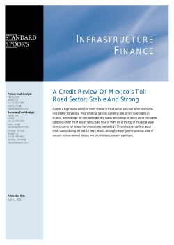 A Credit Review of Mexico`s Toll Road Sector