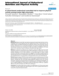 International Journal of Behavioral Nutrition and Physical