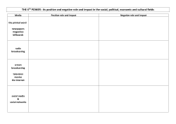 THE 4TH POWER : its positive and negative role and impact in the