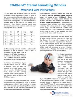 STARband Wear and Care - International Prosthetics and Orthotics