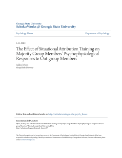The Effect of Situational Attribution Training on Majority Group