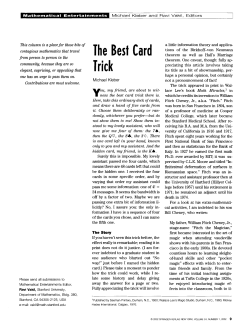 The best card trick - Northeastern University