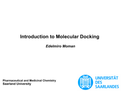 Introduction to Molecular Docking - The University of Texas at Dallas