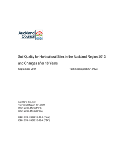 TR2014/023 Soil quality for horticultural sites in