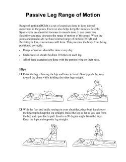 Passive Leg Range of Motion - Health Information Translations