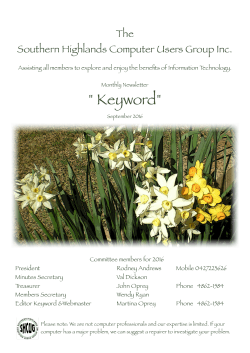 issue-9-september-keyword-2016 - Southern Highlands Computer