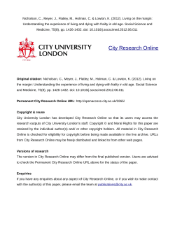 - City Research Online