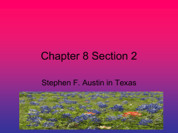 8.2 Stephen F. Austin in Texas