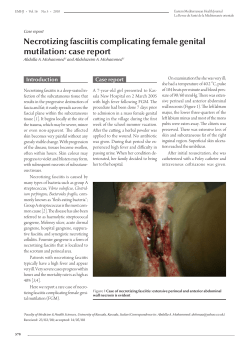 Necrotizing fasciitis complicating female genital