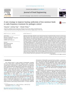 A new strategy to improve heating uniformity of low moisture foods in