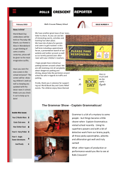 Newsletter Issue 4 - Rolls Crescent Primary School