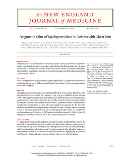 The new england journal of medicine