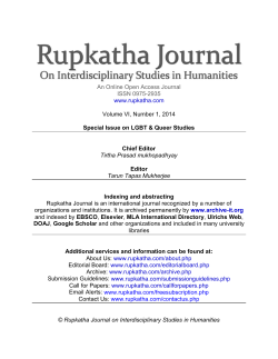 Full Text PDF - The Rupkatha Journal on Interdisciplinary Studies in