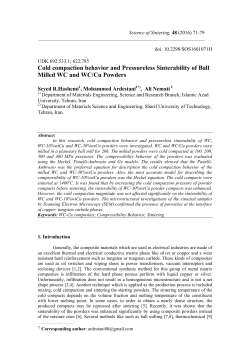 Cold compaction behavior and pressureless sinterability of ball