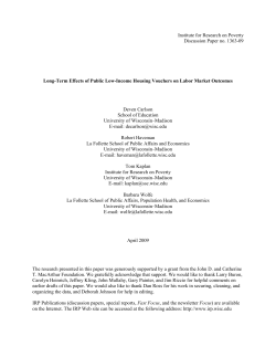 Long-Term Effects of Public Low-Income Housing