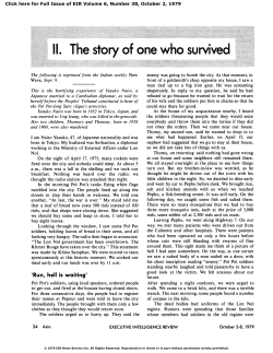 II. The Story of One Who Survived