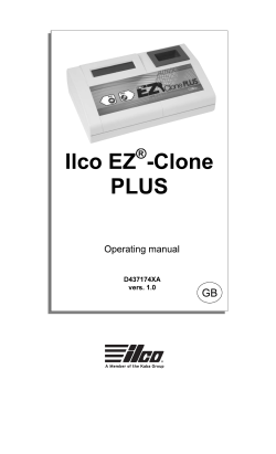 Ilco EZ®-Clone PLUS Manual