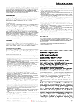 Genome sequence of enterohaemorrhagic Escherichia