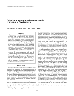 Estimation of near-surface shear-wave velocity by inversion