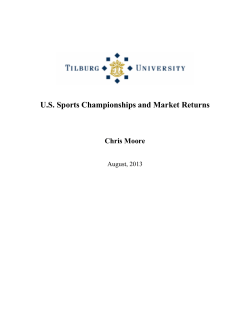 US Sports Championships and Market Returns