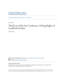 Third Law of the Sea Conference: Fishing Rights of Landlocked States