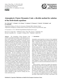 Atmospheric Cluster Dynamics Code: a flexible method for solution