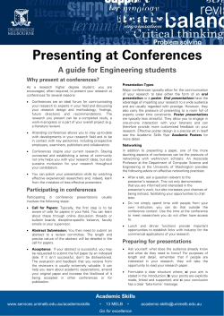 Presenting at Conferences for engineering students
