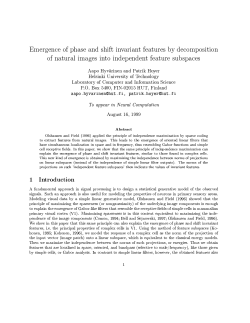 Emergence of phase and shift invariant features by decomposition of