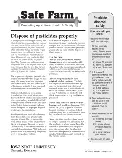 Dispose of pesticides properly