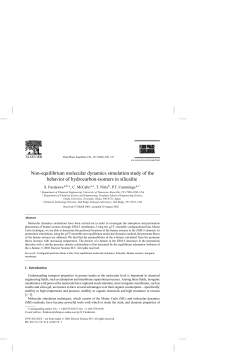Non-equilibrium molecular dynamics simulation study of the