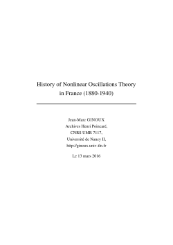 The early self-oscillating systems