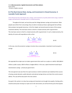 8.3 The Real Interest Rate, Saving, and Investment in Closed