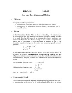 PHYS-101 LAB-02 One- and Two