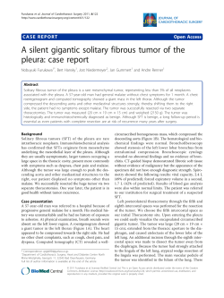 A silent gigantic solitary fibrous tumor of the pleura: case report