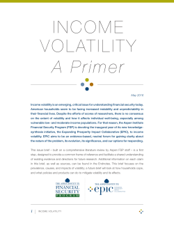 INCOME VOLATILITY A Primer