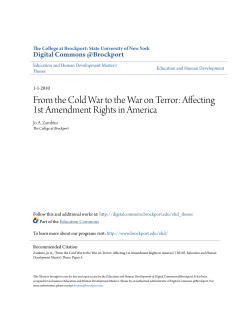 From the Cold War to the War on Terror