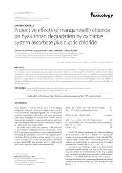 Protective effects of manganese(II) chloride on hyaluronan