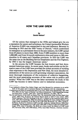 HOW THE UAW GREW