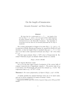 On the length of lemniscates - Purdue Math