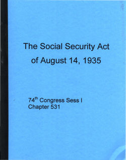 The Social Security Act of August 14, 1935