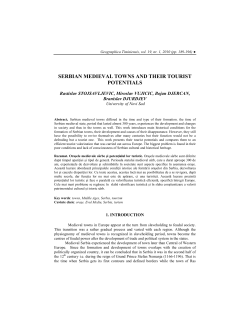 serbian medieval towns and their tourist potentials