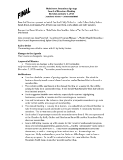 2016-01-05 MSSS BofD meeting minutes
