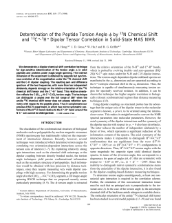 Determination of the Peptide Torsion Angle phi by 15N Chemical