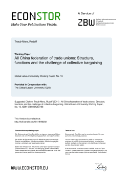 China federation of trade unions