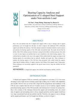 Bearing Capacity Analyses and Optimization of U