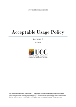 Acceptable Usage Policy