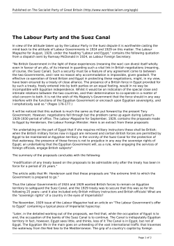 The Labour Party and the Suez Canal