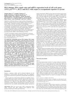 DNA damage, DNA repair rates and mRNA