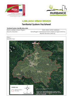 LJUBLJANA URBAN REGION Territorial System Factsheet