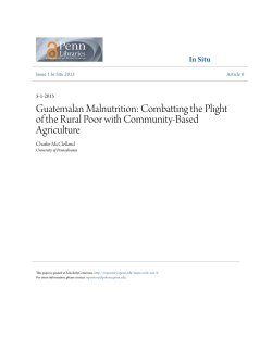Guatemalan Malnutrition: Combatting the Plight of the Rural Poor